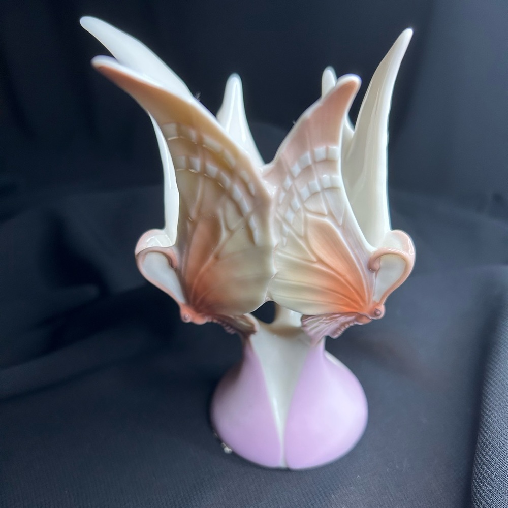 FRANZ VTG Porcelain Papillon Butterfly Tea light Holder. Mint condition - Picture 6 of 9